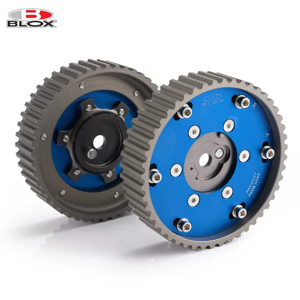 BLOX Adjustable 2 Pieces Aluminium Camshaft Timing Cam Gear Blue For BMW E36 3 Series M20 EP-CGBMW