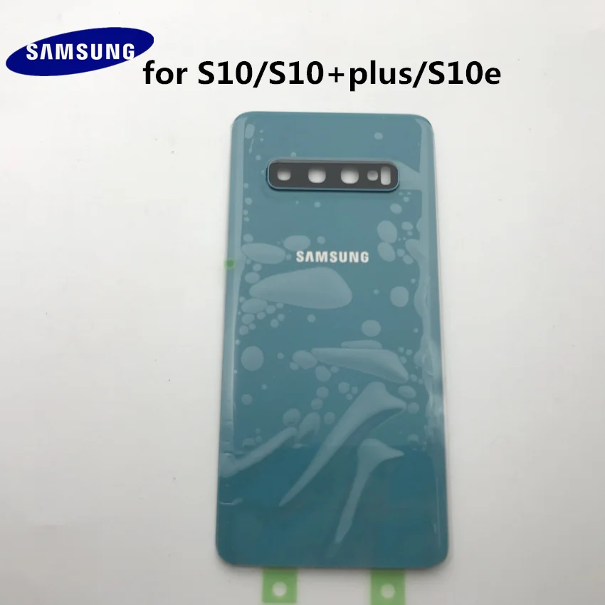 samsung Galaxy S10+ plus G970 G975 S10e G973 Задняя стеклянная крышка батарейного отсека, задняя крышка корпуса, запасной чехол+ клейкая наклейка