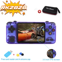 Rk2020 retro console 3.5 polegada ips tela portátil handheld game console ps1 n64 jogos de vídeo jogador rk2020