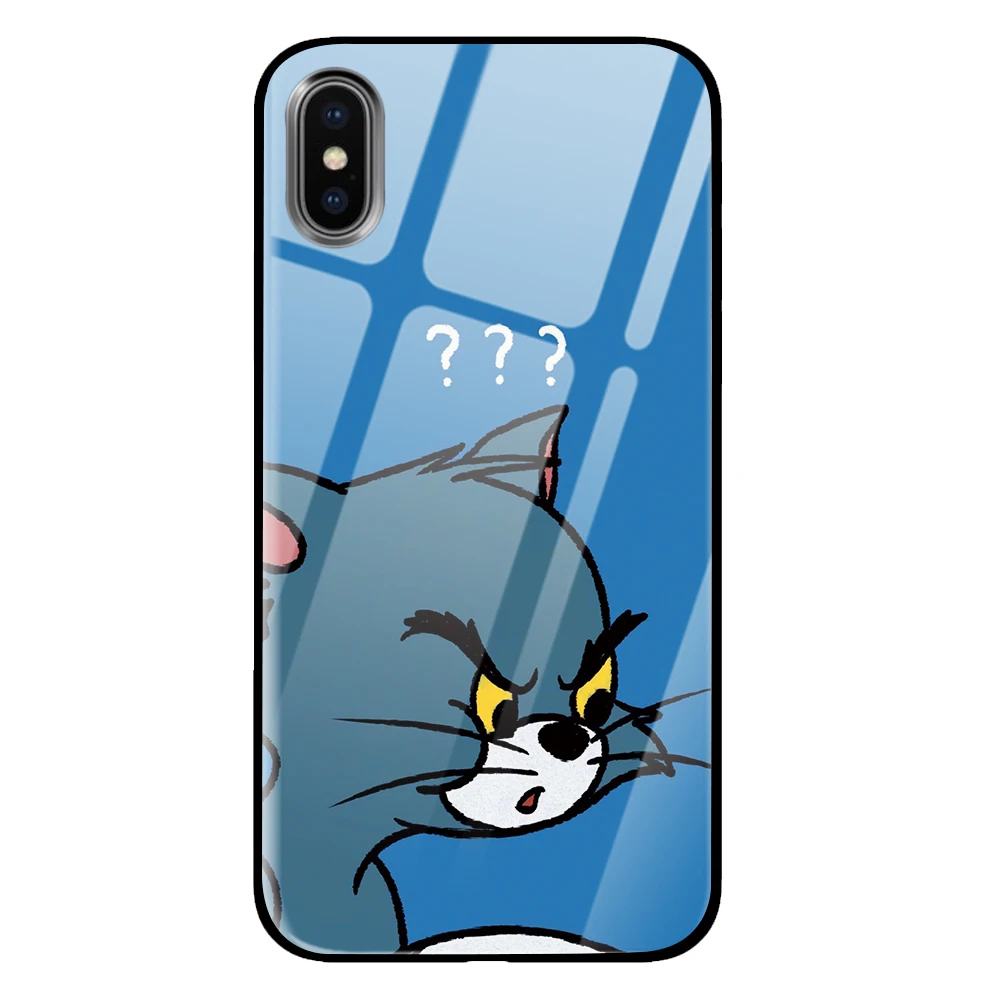 Роскошные Чехлы с Микки-кошкой из закаленного стекла для samsung Galaxy S10 S8 S9 Plus Note 8 9 - Цвет: 7