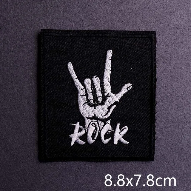 Hip-hop Rock/Music Patch Iron On Patches For Clothing Thermoadhesive Patches On Clothes Embroidery Patch Punk Joker Stickers PE4205CT