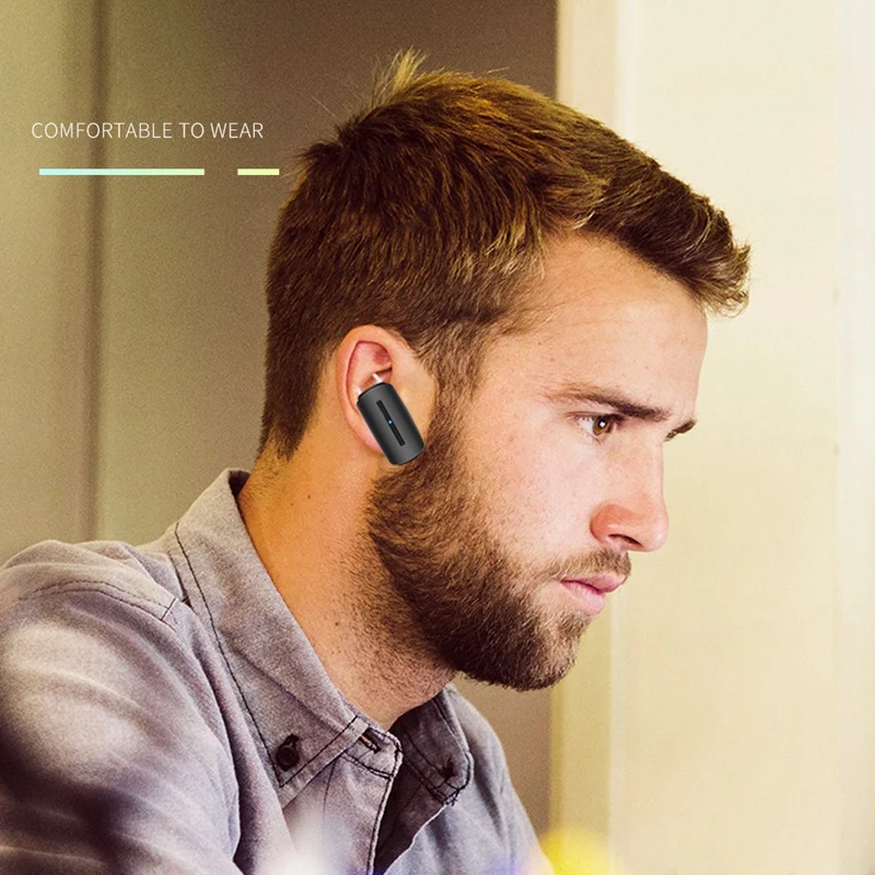 Беспроводная bluetooth-гарнитура с одним ухом 5,0, стерео наушники-вкладыши для автомобиля, бизнес bluetooth-гарнитура, Беспроводная игровая гарнитура
