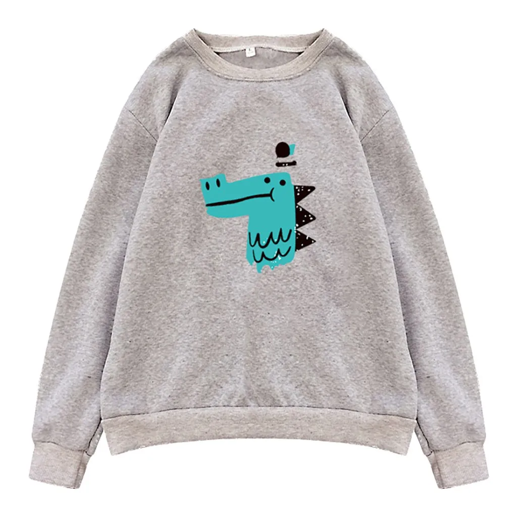 hoodies and sweatshirts women s hoodies spring autumn women hoodies long sleeves Printed dinosaur oversized hoodie harajuku #W