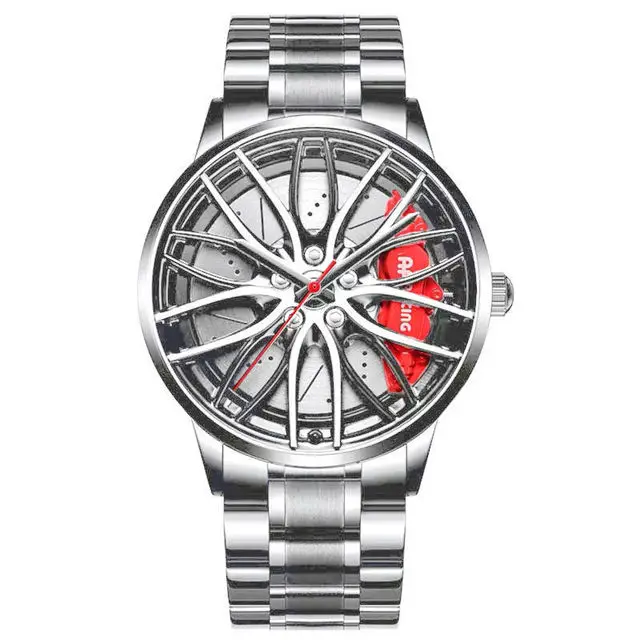 Men's Watches Waterproof Wheel Watch Car Rim Watch Quartz Men's Sports Watches For Men Clock Mens Spinning Watches 