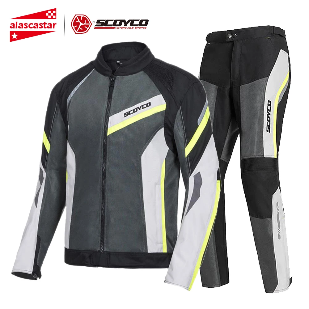 JK100 P065 Yellow SCOYCO мотоциклетная куртка мужская летняя дышащая Chaqueta Moto куртка Защитное снаряжение светоотражающий, для мотокросса защита мотоцикла - Цвет: JK100 P065 Yellow