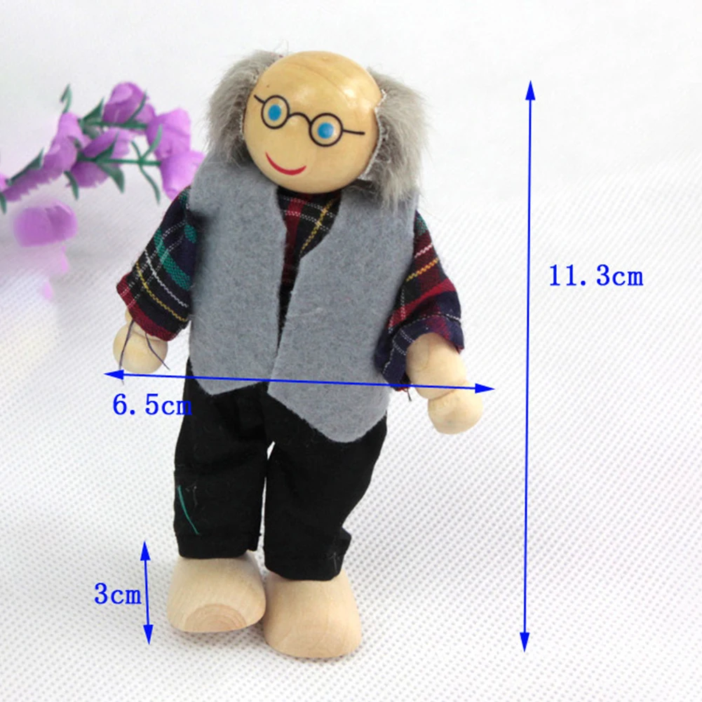 Kids Small Wooden Toys Set Happy Family Dolls Figures Dressed Characters Children Kids Gifts Pretend Play Toy 6 Kids Small Wooden Toys Set Happy Family Dolls Figures Dressed Characters Children Kids Gifts Pretend Play Toy 6