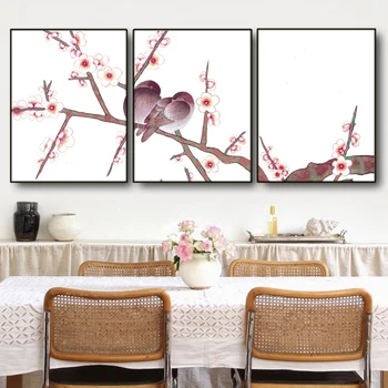 

Traditional Chinese Style Flowers Birds Wall Pictures Poster Prints Canvas Painting Home Decor for Living Room Bedroom No Frame
