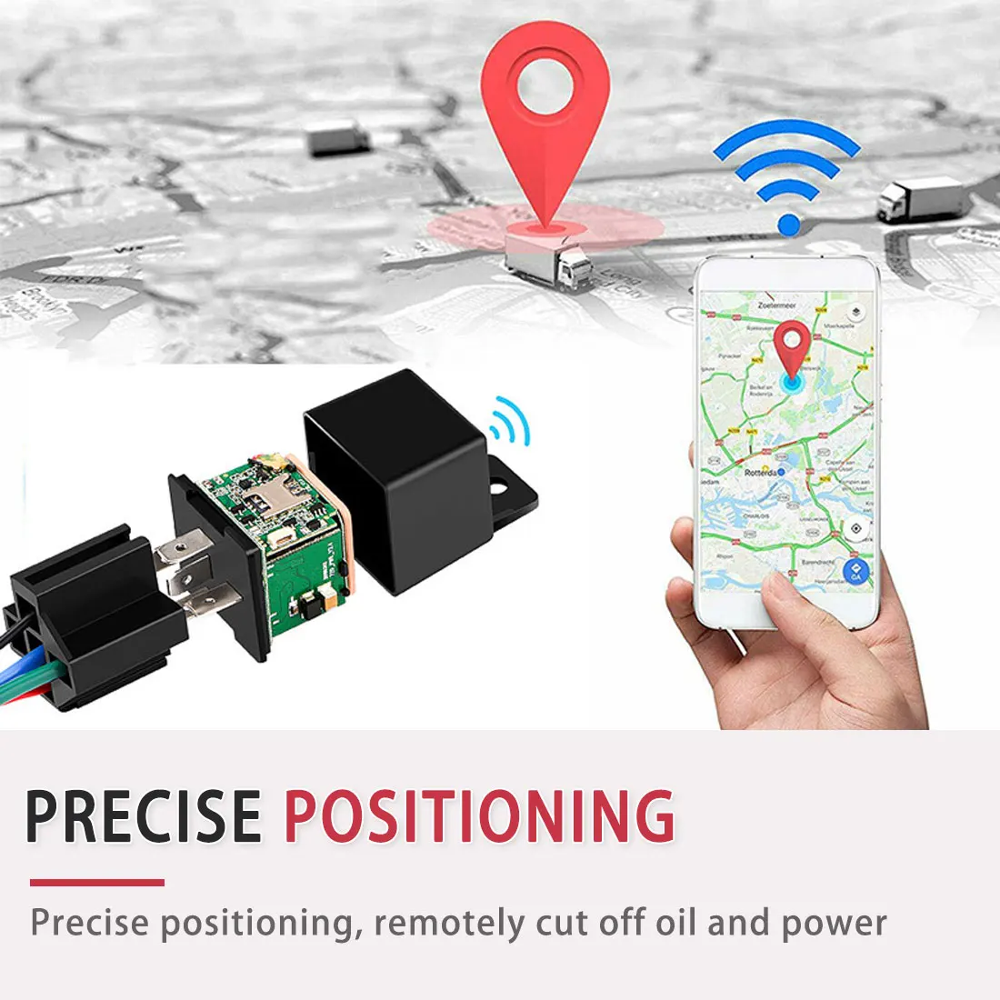 

Mini GPS Car Tracker CJ730 Hidden Design Cut Off Fuel GPS Car Locator 9-95V 110mAh Shock Overspeed Alert APPremote control