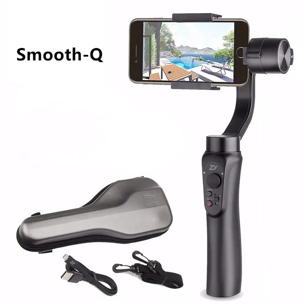 Zhiyun Smooth-Q карданный стабилизатор, 3-осевой шарнирный стабилизатор для камеры для iPhone X XR XS пикселей смартфон Vlog-США ЕС гарантии