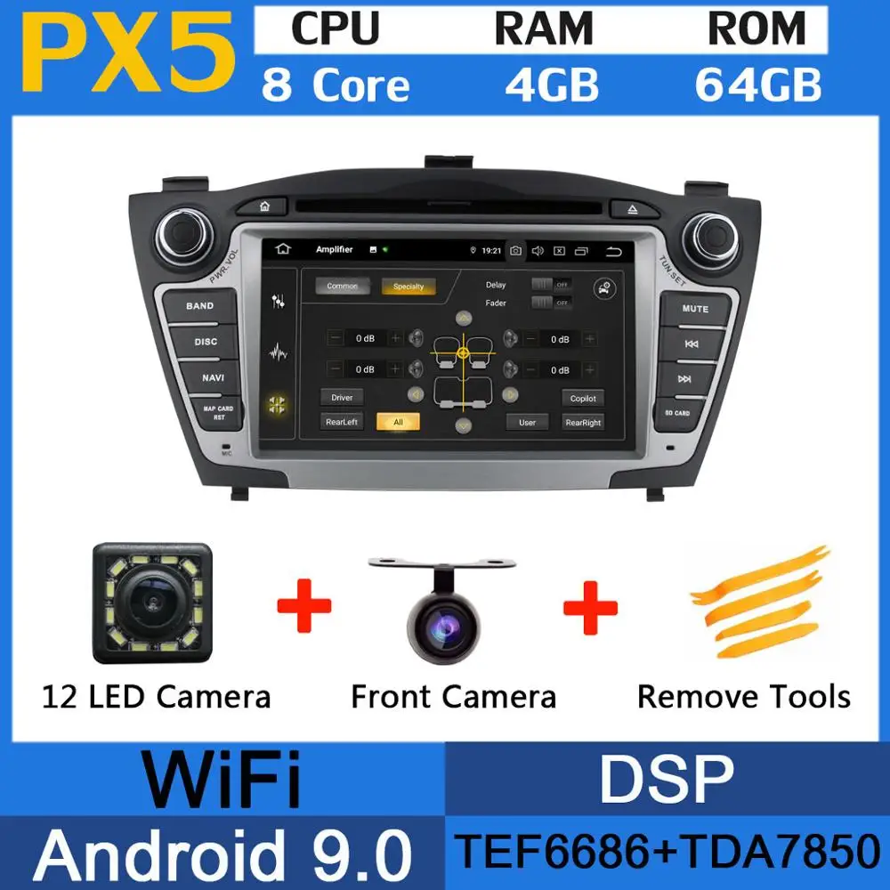 PX5 " Android 9,0 Восьмиядерный 5 USB порт Автомобильный dvd-плеер для hyundai IX35 2010 2011 2012 2013 автомобильный Радио gps Мультимедиа DSP - Цвет: PX5