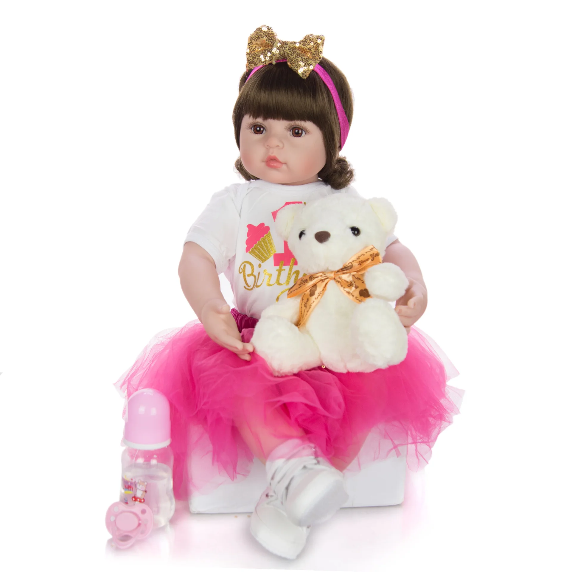 KEIUMI, 24 дюйма, Bebe Reborn, малышка, девочка, кукла, 60 см, мягкий силикон, reborn baby Doll, принцесса, реалистичные детские куклы, игрушки