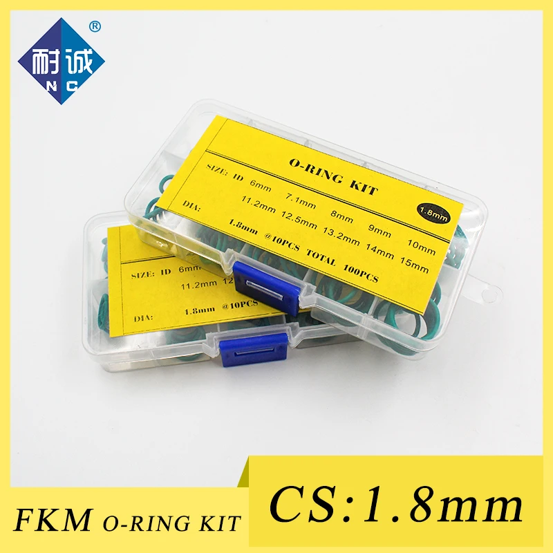 Толщина 1,8 мм зеленое резиновое кольцо FKM уплотнительное кольцо уплотнение FKM уплотнительное кольцо Набор для заказа комплект классификации