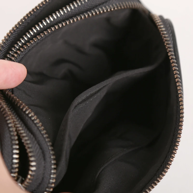 New Fashion Waist Packs Men Genuine Leather Chest Bags Top Handmade Small  Messenger Crossbody Bag Mini Travel Phone Bag Lovers