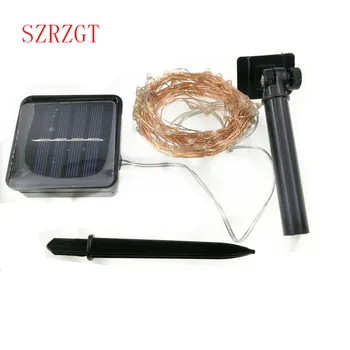 

10M 100LED Solar String Battery Power Copper Wire Fairy Garland light Christmas Wedding Party Garden Patio Decoration