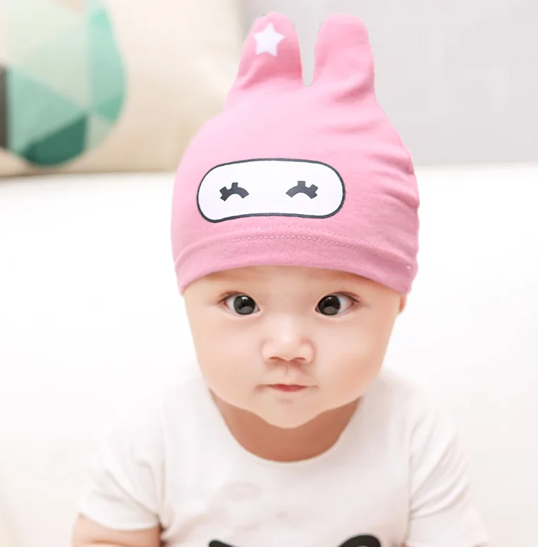 pink hat 2 шт., детские шапки для девочек и мальчиков, мультяшная хлопковая шапка, шарф, теплая осенне-зимняя шапка для малыша, новорожденных, реквизит для фотосессии, детские шапки для младенцев - Цвет: pink hat