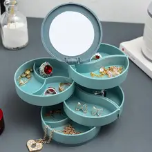

New Portable Waterproof Large Capacity Jewelry Box Princess Small Mini Earrings Holder Hand Jewelry Organizer Storage Box