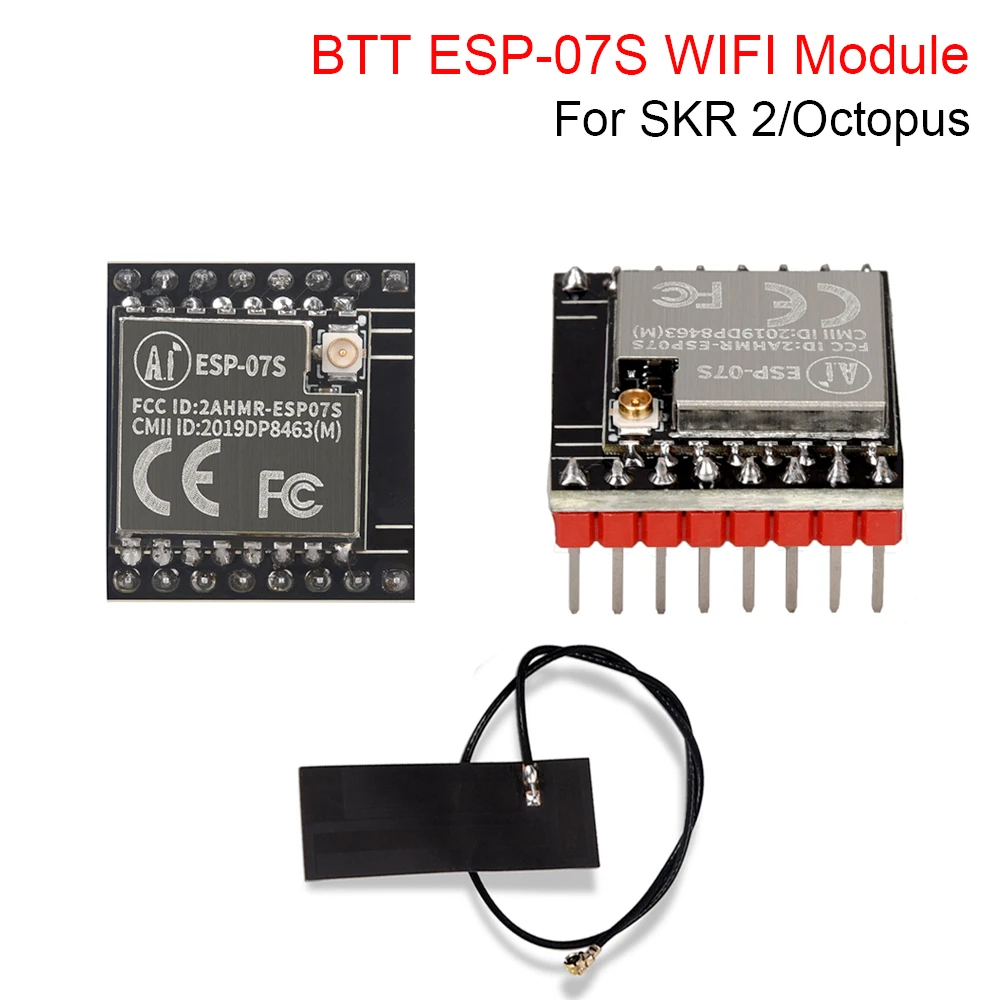 BIGTREETECH ESP-07S WIFI Module ESP8266 WIFI Wireless Sensor VS ESP-12S ESP-01S To BTT SKR 2 Octopus Ender 3 V2 3D Printer Parts