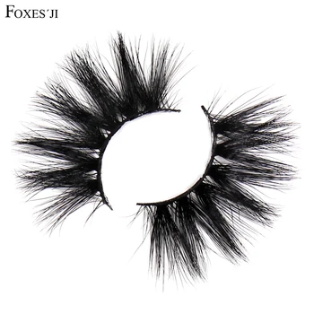 

FOXESJI False Eyelashes 25mm Lashes Thick Cross Soft Dramatic Mink eyelashes Eyelash Makeup Fluffy Volume 25mm Mink Lashes G06