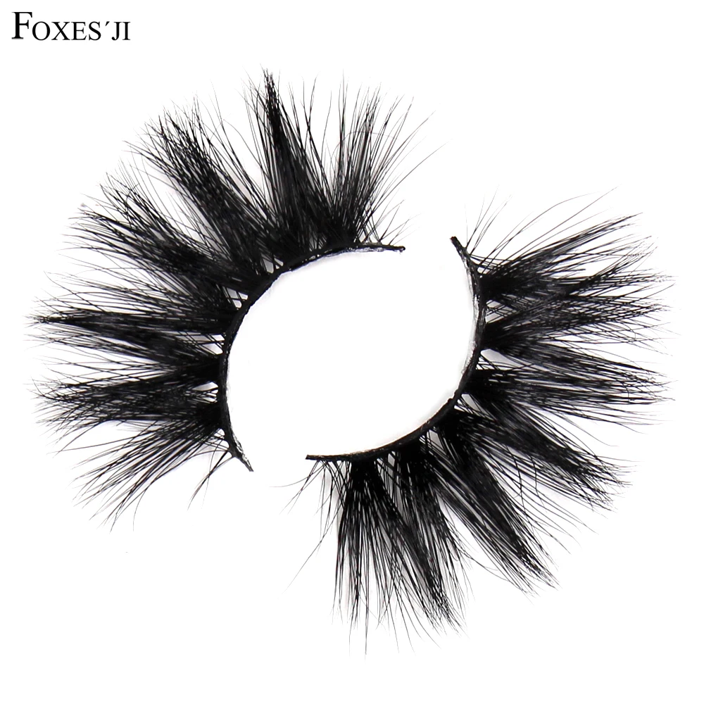 

FOXESJI Mink eyelashes 25mm Lashes Thick Cross Soft Dramatic False Eyelashes Eyelash Makeup Fluffy Volume 25mm Mink Lashes G06