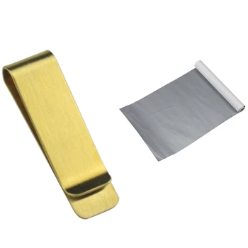 

1x 30X127 3D Carbon Fiber Decal Vinyl Film Wrap Roll Adhesive Car Sticker Sheet Silver & 2Pc Money Clip Stainless Steel