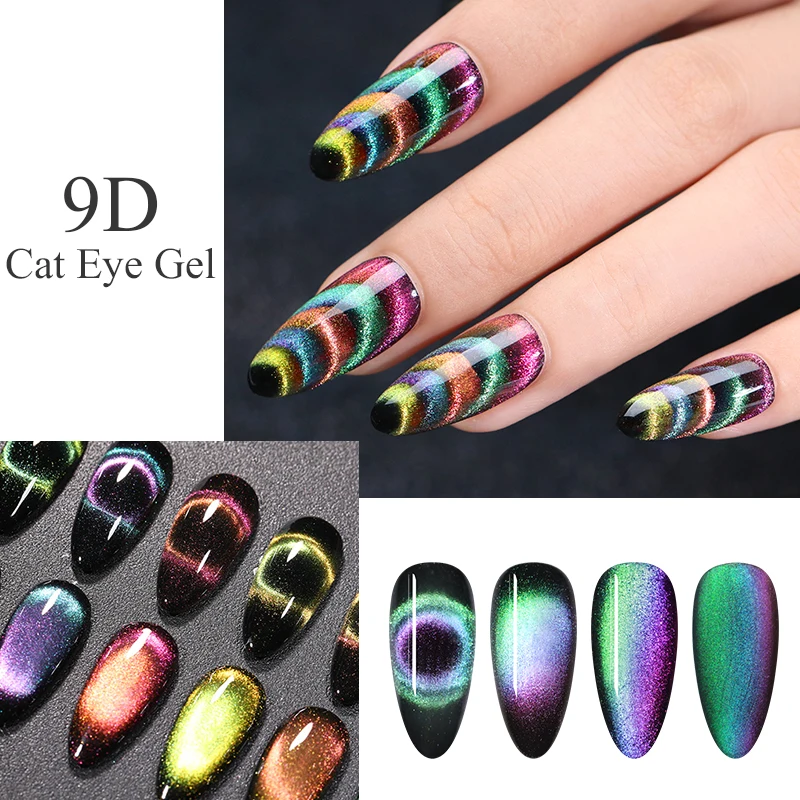 BORN PRETTY 9D Хамелеон для использования с магнитом гель лак для ногтей эффект кошачьих глаз замочить от УФ светодиодный лак Сияющий звездное небо Гель-лак для маникюра