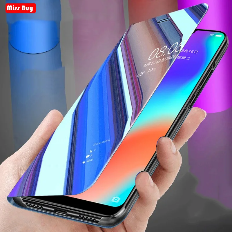 

Mirror Flip Leather Smart View Case For iPhone X 10 6 6S 7 8 Plus Xr Xs Max Coque Stand Cover For iPhone 2019 5.8 6.1 6.5 Fundas