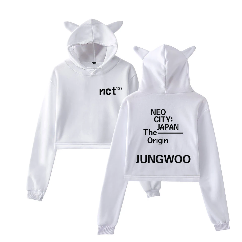 NCT 127 сексуальные толстовки с котом, Женская толстовка, эксклюзивный Забавный короткий кошачий Топ, кавайная модная Корейская одежда размера плюс XXS-2XL