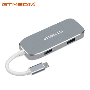

GTMEDIA 2 in 1 USB 3.0 High Speed Ports Type-C Hub Usb-C to 4K 30HZ HD Laptop Rj45 Gigabit Ethernet Network PD Hub