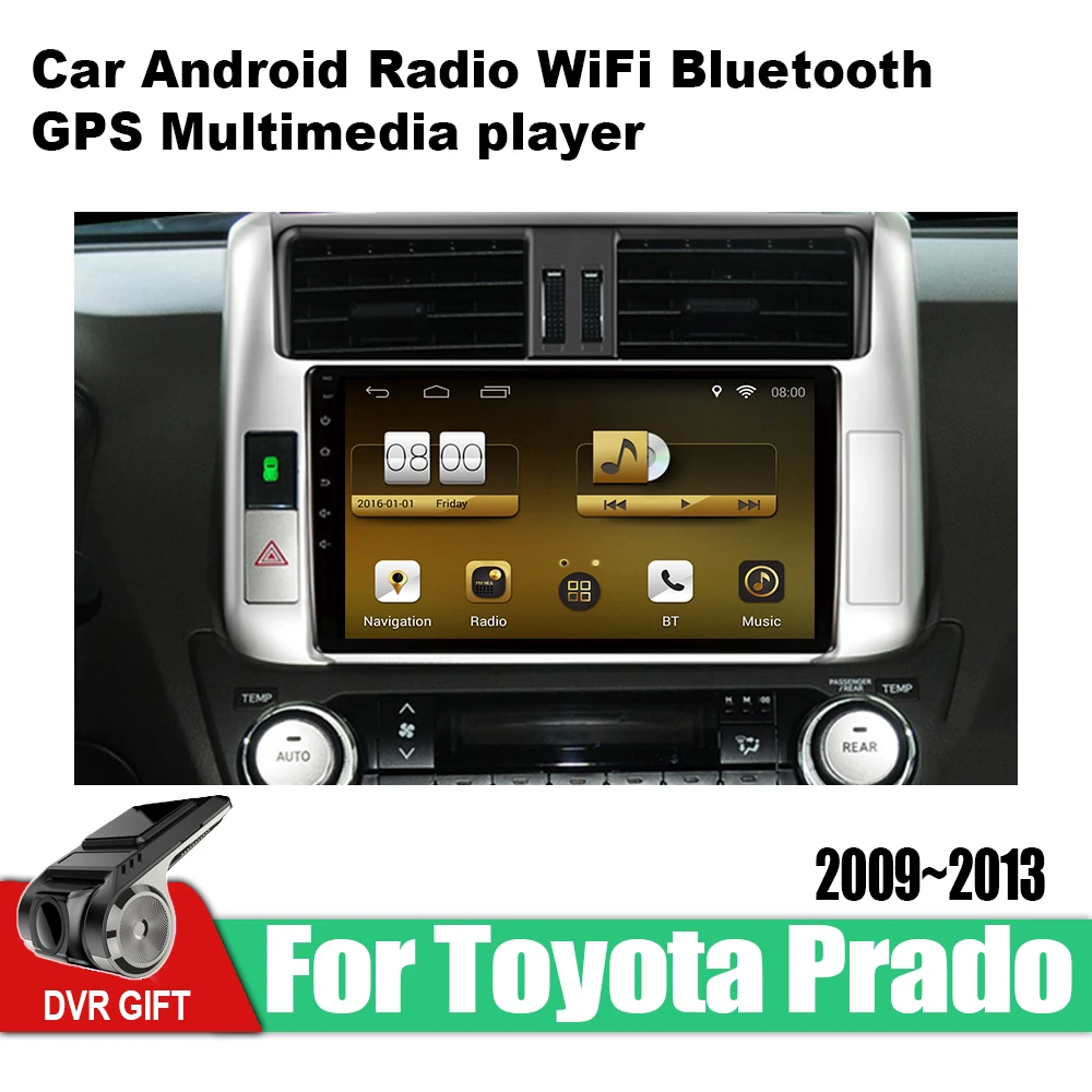 ZaiXi Android автомобильный gps; Мультимедийный проигрыватель для Toyota Land Cruiser Prado 150 2009~ 2013 автомобильный навигатор Радио Видео Аудио Автомобильный плеер