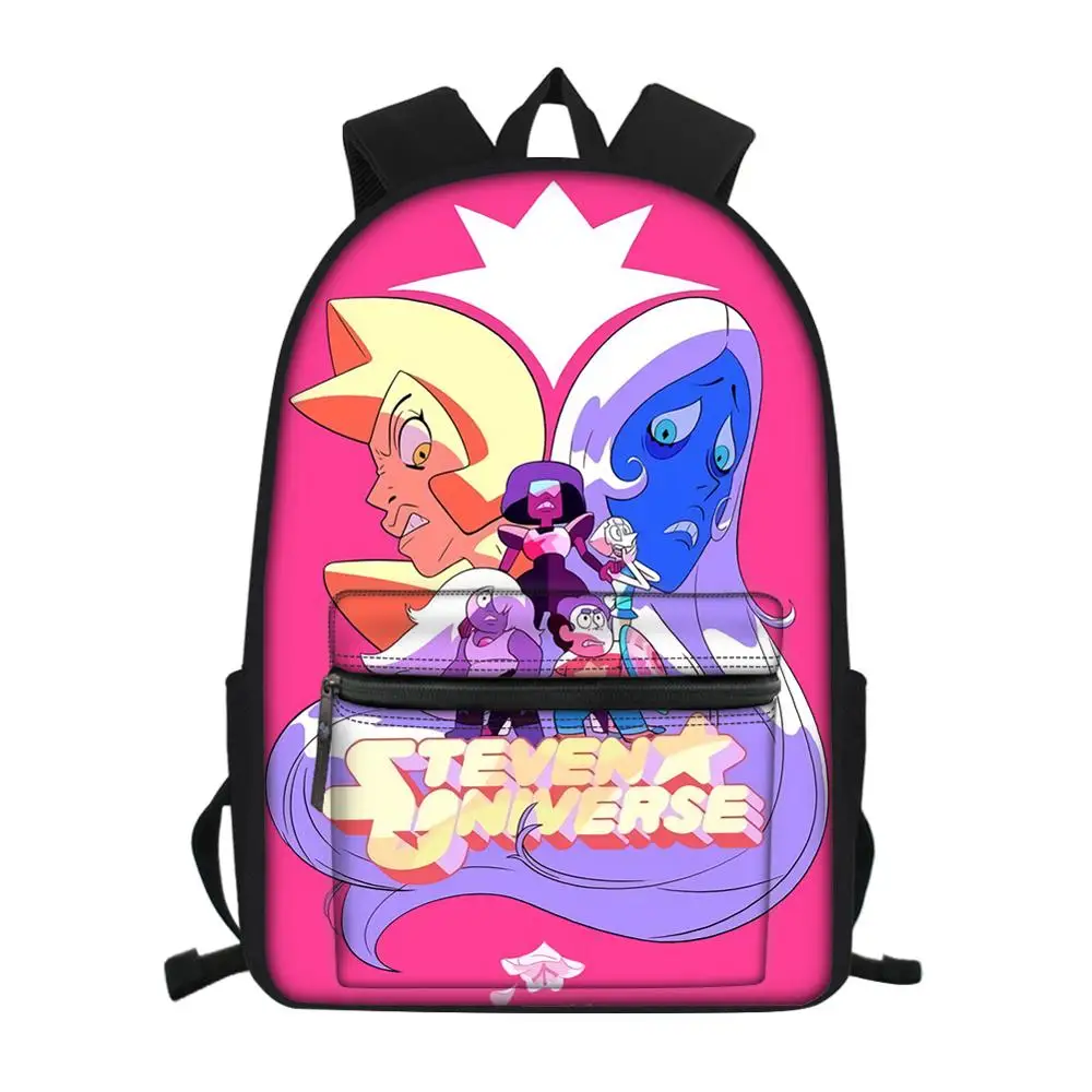 

HaoYun Children's Canvas Backpack Steven Universe Pattern Girls School Book Bags Cartoon Animal Design Women's Travel Backpacks