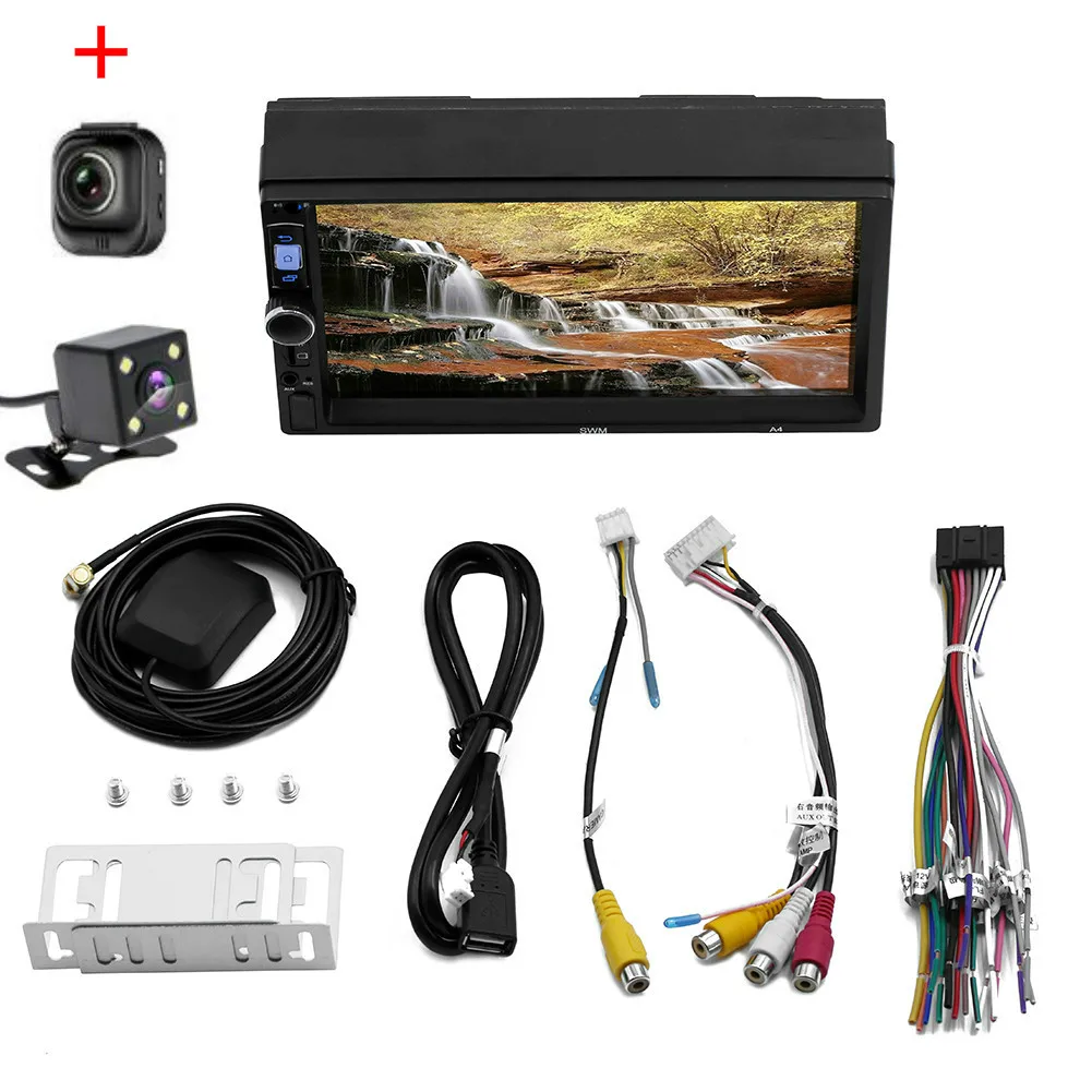 Recorder and 4led 2DIN " Авторадио автомобильный стерео MP5 плеер сенсорный экран Android gps BT FM 1 Гб+ 16 Гб - Цвет: Recorder and 4led