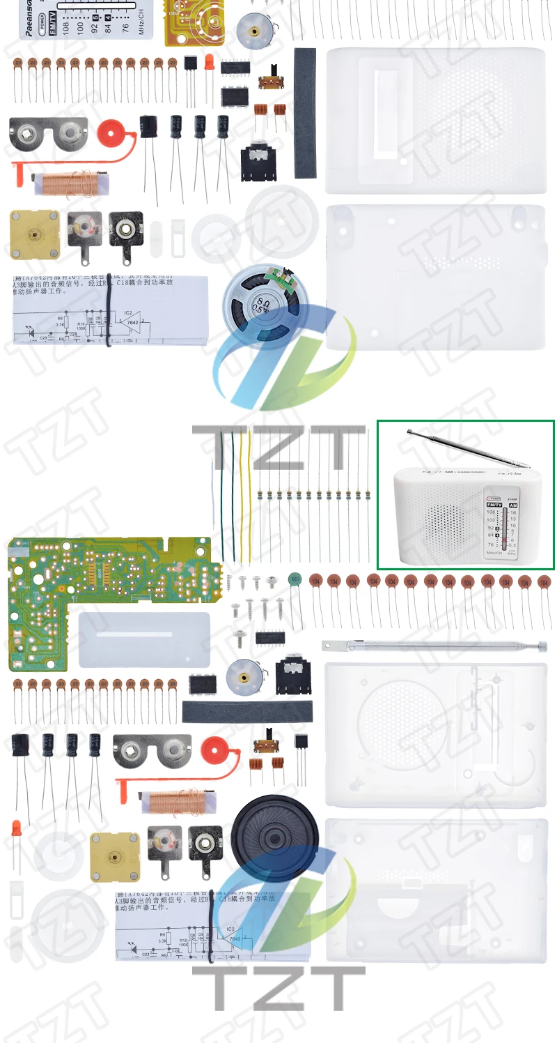 TZT 1/3set AM / FM Stereo AM Radio Kit / DIY CF210SP elektronische Produktionssuite für Arduino – Detail 15