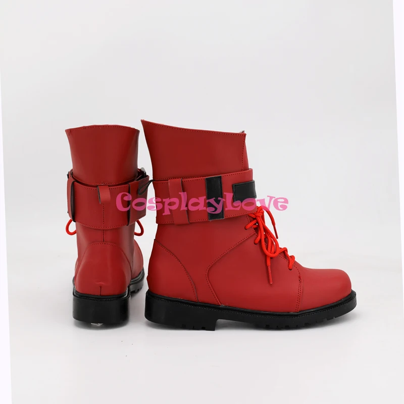 Custom Made Final Fantasy VII Tifa Lockhart Red Shoes Cosplay Leather CosplayLove (4)