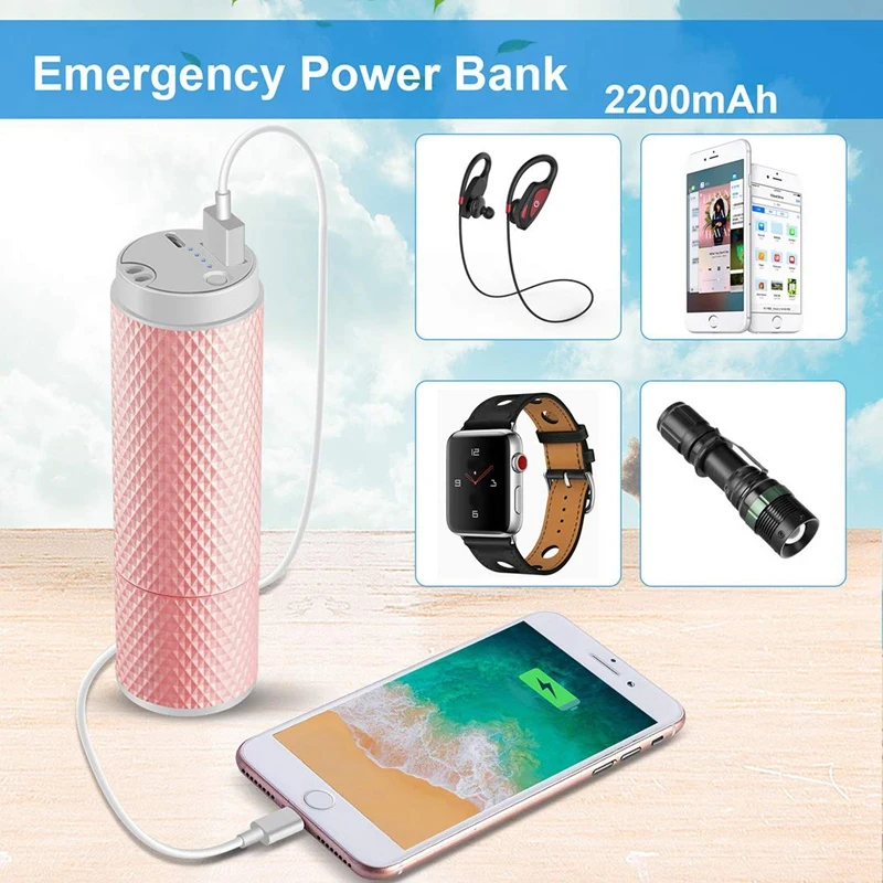 Ручные вентиляторы маленький вентилятор, Usb 2200Mah перезаряжаемая батарея, 8-12H время работы, путешествия/Футбол вентилятор охлаждения для женщин