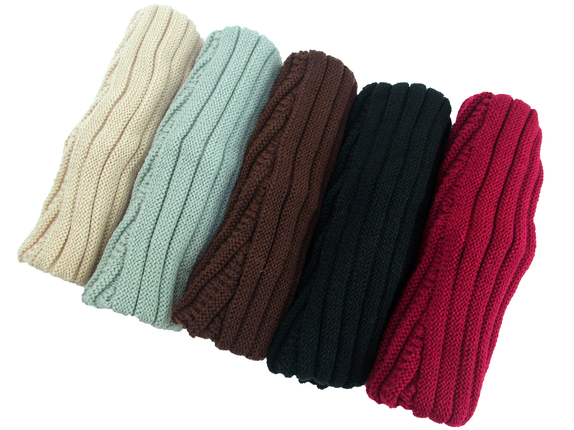 Женская вязаная твердая шляпа Skullies зимние теплые свободные вязаные шапочки бини повседневные женские мягкие Мешковатые Лыжные шляпы