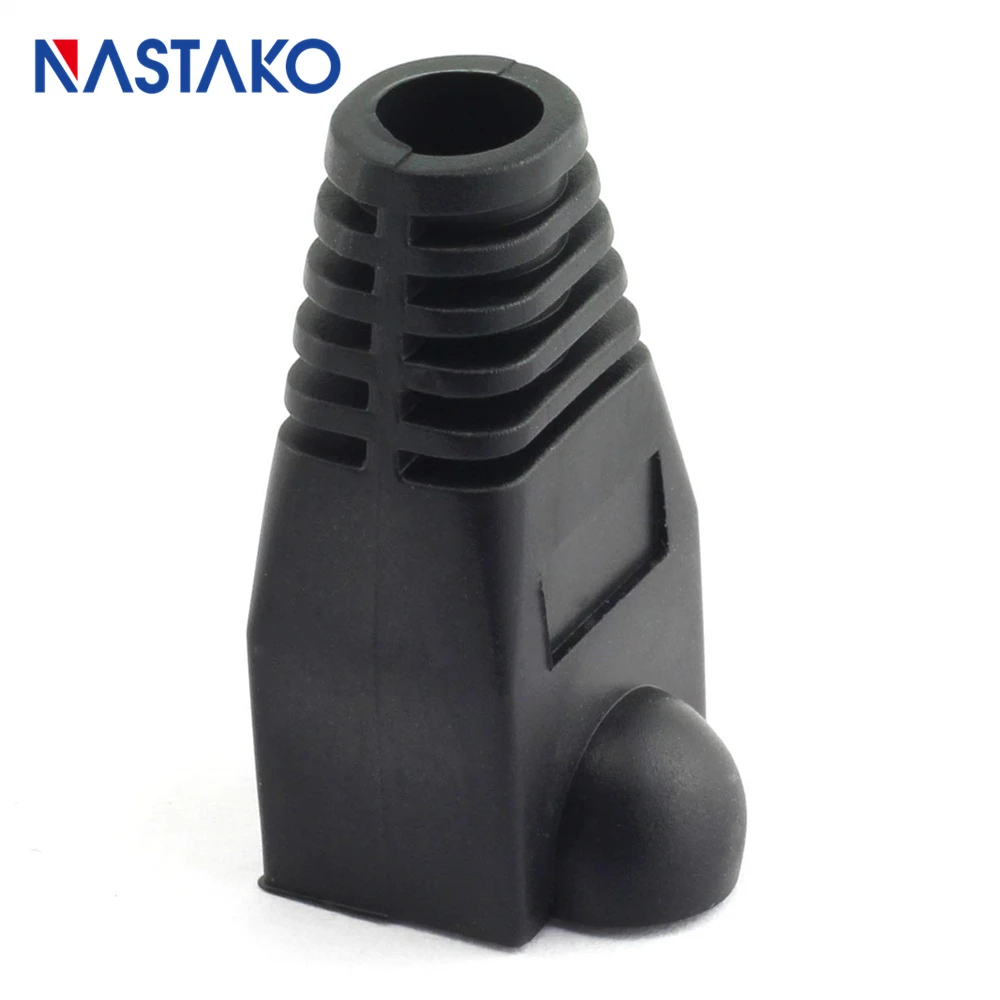 6.0mm Cat5 Cat5e Cat6 RJ45 커넥터 캡 부츠 RJ45 이더넷 케이블 커넥터 네트워크 모듈러 플러그 캡 덮개 검정색