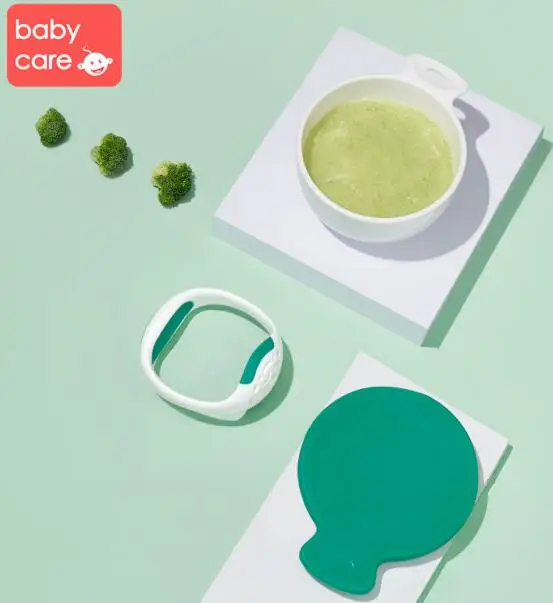 Babycare шлифовальная чаша дополнительные Пищевые Инструменты детские пищевые добавки чаша шлифовальная палочка набор столовых приборов для детей - Цвет: Зеленый