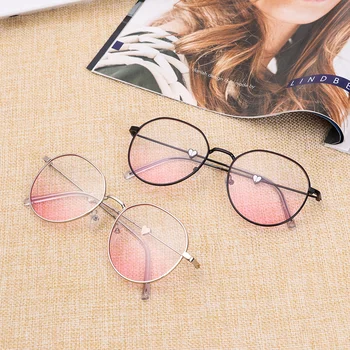 

Ultralight Anti-Blue Light Myopia Glasses Metal Round Oversize Reading Eyeglasses Vision Care Diopter 0~-5.0 Hot Optical Eyewear