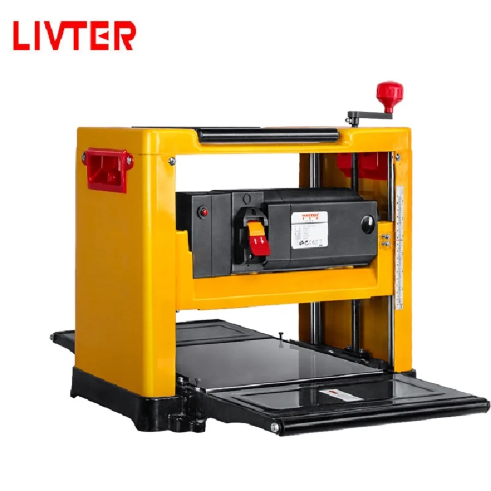 

LIVTER 13inch customized flat blade / spiral cutter head wood surface planer bench top thickness machine