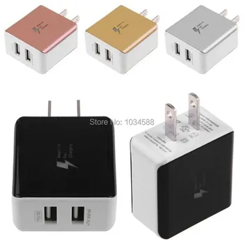 

High Speed Dual Usb Ports 5V 2A US AC Home Wall Charger Adapter For iphone Samsung Huawei android phone pc