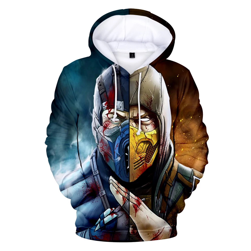 Mortal Kombat 11 Для мужчин толстовки с капюшоном и длинными рукавами Толстовка игры