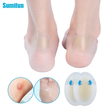 

Sumifun 2Pcs Oval Shape Gel Pads Heel Blister 44 x 69mm Prevention Hydroseal Adhesive Bandages Feet Guard Skin Care D1407