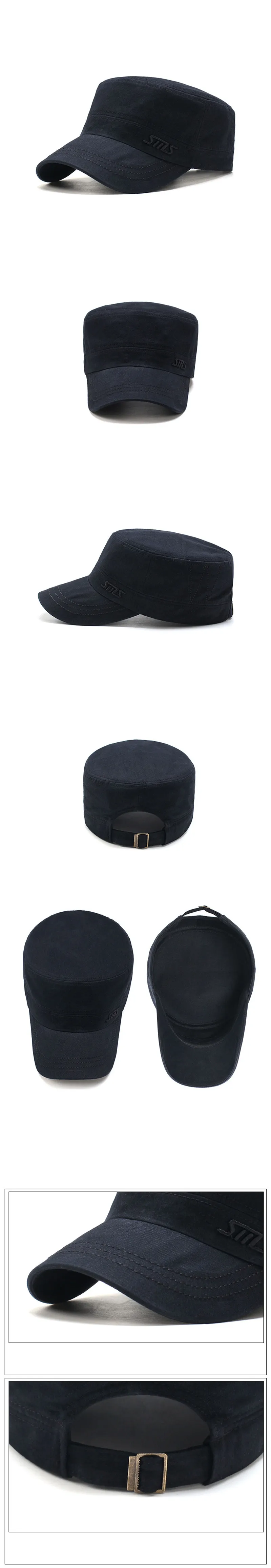 SILOQIN мужская плоская кепка Snapback весна осень Регулируемый Размер Хлопок армейские кепки досуг Туризм Gorras открытый движение Sunhat