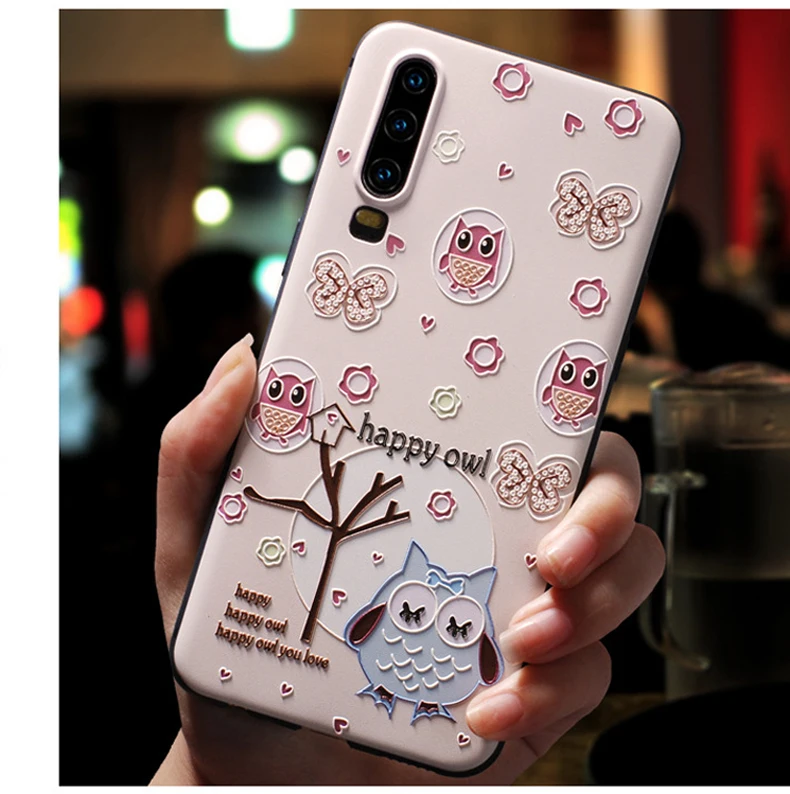 Cute Fashion Soft Silicone 3D Relief Phone Case Cover