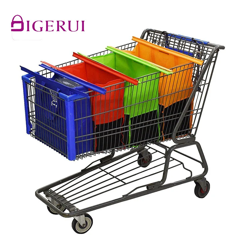 

DIGERUI Hot Sale 4PCS/Set Shopping Cart Trolley Bags Foldable Reusable Grocery Shopping Bag Eco Supermarket Bag Bolsas