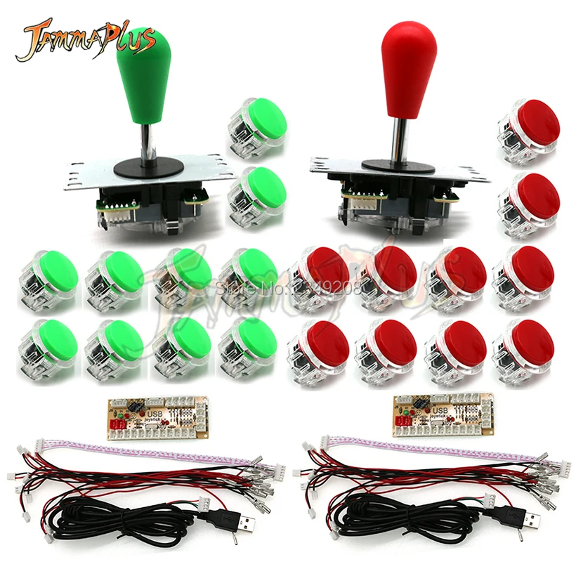 Нулевая задержка игровой джойстик DIY Kit USB энкодер для ПК raspberry Pi 4/8 позиционный джойстик с Американский мяч+ 30 мм кнопки - Цвет: as picture