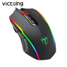 Victsing ergonômico wired gaming mouse 8 botões 7200dpi usb computador mouse gamer ratos rgb mause com luz de fundo para computador portátil