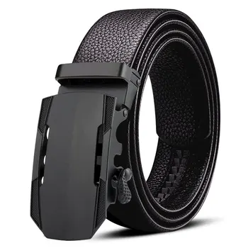 

Top quality classical style fashion men black color genuine leather men belts Automatic Buckle Designer men belt 200811-06