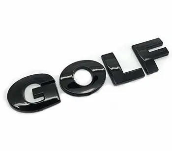 

Negro Brillante 120mm x 25mm Trasero Boot Lid Tailgate Trunk Badge Emblema Lettering para Golf MK4, MK5, MK6, MK7