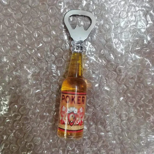 Creative Simulation Beer Bottle Opener Multifunctional Magnetic Refrigerator Magnet Bottle Bar Decoration Kitchen Gadgets Q